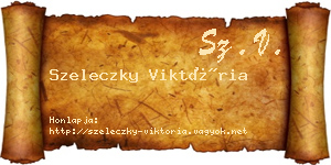 Szeleczky Viktória névjegykártya